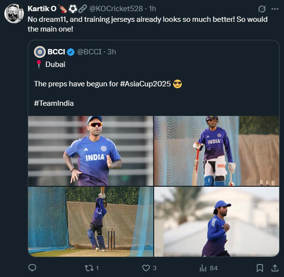 India Unveils New Training Jersey as Squad Gears Up for Asia Cup 2025 in Abu Dhabi India Unveils New Training Jersey as Squad Gears Up for Asia Cup 2025 in Abu Dhabi