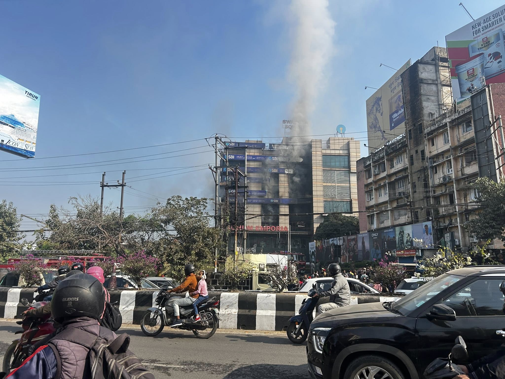 Disaster Strikes: Massive Fire Engulfs Guwahati's Sohum Emporia