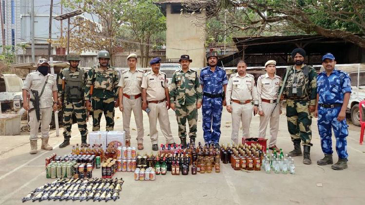 Manipur Police Intensify Crackdown: 4 Arrested with Arms, Major Liquor Consignment Seized
